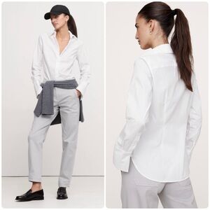 BR 🦴 Banana Republic Riley Italian Cuffed Menswear Shirt - Mtpl Sizes